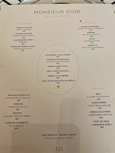 dior restaurant reviews|Dior restaurant paris menu.